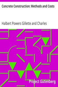 Concrete Construction: Methods and Costs by Gillette and Hill